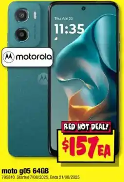 JB Hi-Fi Moto g05 64gb offer