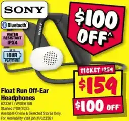 JB Hi-Fi Float run off-ear headphones offer