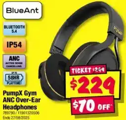 JB Hi-Fi Pumpx gym anc over-ear headphones offer