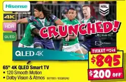 JB Hi-Fi 65" 4k qled smart tv offer