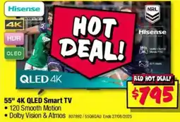 JB Hi-Fi 55" 4k qled smart tv offer