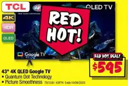 JB Hi-Fi 43" 4K QLED Google TV offer