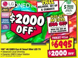 JB Hi-Fi 100" 4k qned evo al smart mini led offer