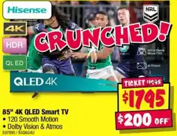 JB Hi-Fi 85" 4k qled smart tv offer