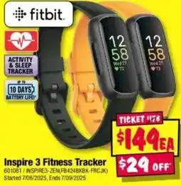JB Hi-Fi Inspire 3 Fitness Tracker offer