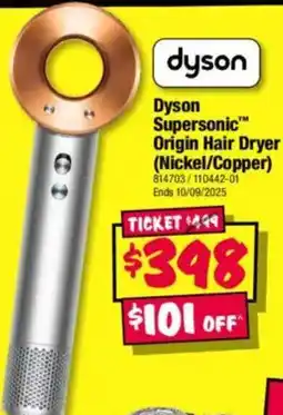 JB Hi-Fi Dyson supersonic origin hair dryer offer