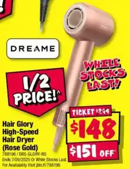 JB Hi-Fi Hair Glory High-Speed Hair Dryer offer