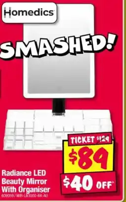 JB Hi-Fi Radiance led beauty mirror with organiser offer