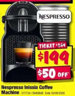 JB Hi-Fi Nespresso inissia coffee machine offer