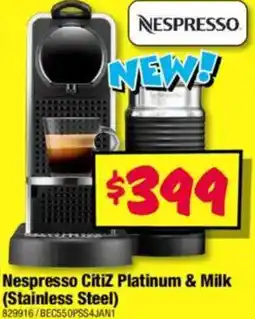 JB Hi-Fi Nespresso citiz platinum & milk offer