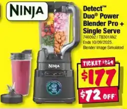 JB Hi-Fi Detect duo power blender pro + single serve offer
