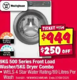 JB Hi-Fi 9kg 500 series front load washer/5kg dryer combo offer