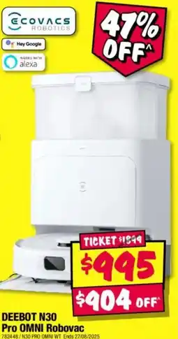 JB Hi-Fi Deebot n30 pro omni robovac offer