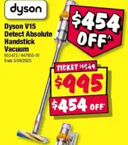 JB Hi-Fi Dyson v15 detect absolute handstick vacuum offer