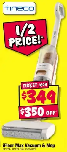 JB Hi-Fi Ifloor max vacuum & mop offer