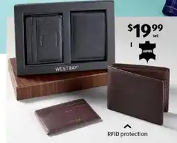 ALDI Leather Wallet Gift Set Full grain leather offer