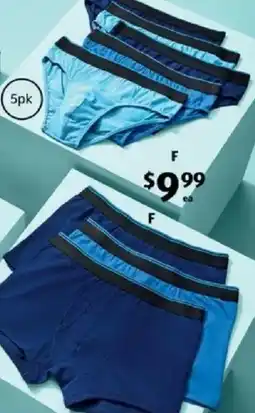 ALDI Briefs 5pk or Trunks 3pk offer