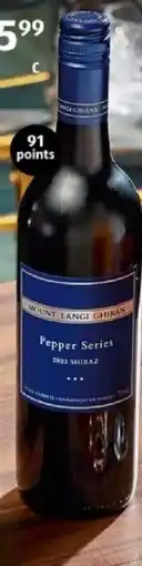 ALDI Mount Langi Ghiran Pepper Series Cool Climate Shiraz 2023 offer