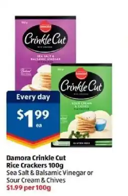 ALDI Damora Crinkle Cut Rice Crackers offer