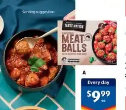 ALDI Taste Nation Meatballs in Italian Style Herb Sauce offer