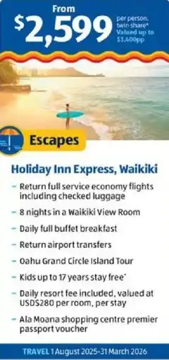 ALDI Holiday Inn Express, Waikiki offer