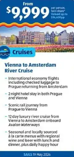 ALDI Vienna to Amsterdam River Cruise offer