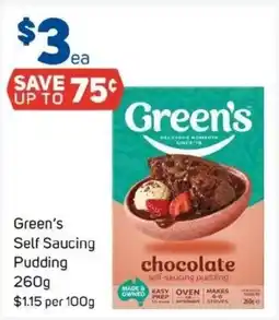Foodland Green's Self Saucing Pudding offer