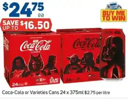 Foodland Coca-Cola or Varieties Cans offer