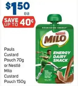 Foodland Pauls Custard Pouch or Nestlé Milo Custard offer
