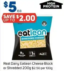Foodland Real Dairy Eatlean Cheese Block or Shredded offer