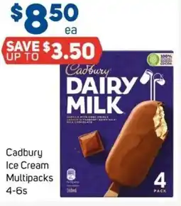 Foodland Cadbury Ice Cream Multipacks 4-6s offer