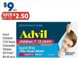 Foodland Advil children 7-12 years Pain & Fever Relief Ibuprofen offer