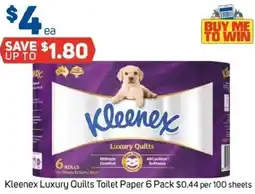 Foodland Kleenex Luxury Quilts Toilet Paper offer