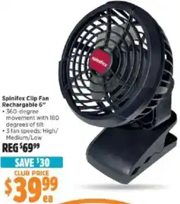 Anaconda Spinifex Clip Fan Rechargable offer