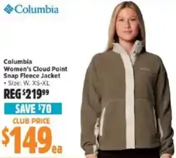 Anaconda Columbia Women's Cloud Point Snap Fleece Jacket offer