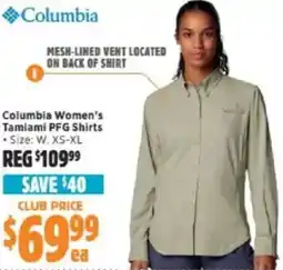 Anaconda Columbia Women's Tamiami PFG Shirts offer