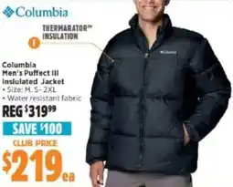 Anaconda Columbia Men's Puffect III Inslulated Jacket offer