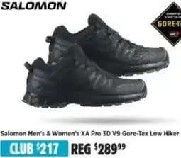 Anaconda Salomon Men's & Women's XA Pro 3D V9 Gore-Tex Low Hiker offer