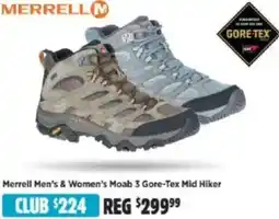 Anaconda Merrell Men's & Women's Moab 3 Gore-Tex Mid Hiker offer