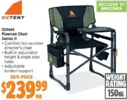 Anaconda Oztent Mawson Chair offer