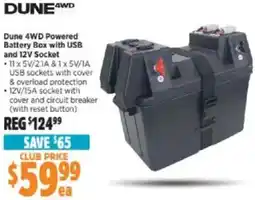 Anaconda Dune 4WD Powered Battery Box with USB and 12V Socket offer