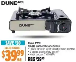 Anaconda Dune 4WD Single Burner Butane Stove offer