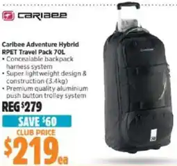 Anaconda Caribee Adventure Hybrid RPET Travel Pack offer
