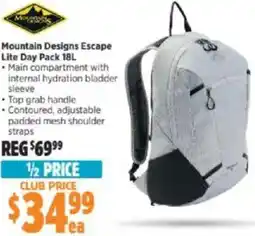 Anaconda Mountain Designs Escape Lite Day Pack offer