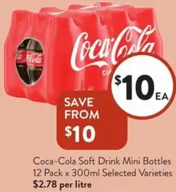 Foodworks Coca-Cola Soft Drink Mini Bottles offer