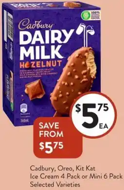 Foodworks Cadbury, Oreo, Kit Kat Ice Cream offer