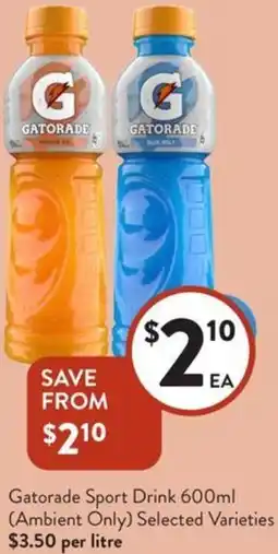 Foodworks Gatorade Sport Drink offer
