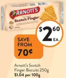 Foodworks Arnott's Scotch Finger Biscuits offer