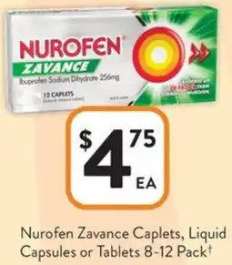 Foodworks Nurofen Zavance Caplets, Liquid Capsules or Tablets offer