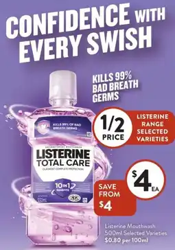 Foodworks Listerine Mouthwash offer